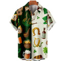 St Patrick's Day Hawaiian Shirt for men, Shamrock Shirt, Irish hawaiian Shirt
