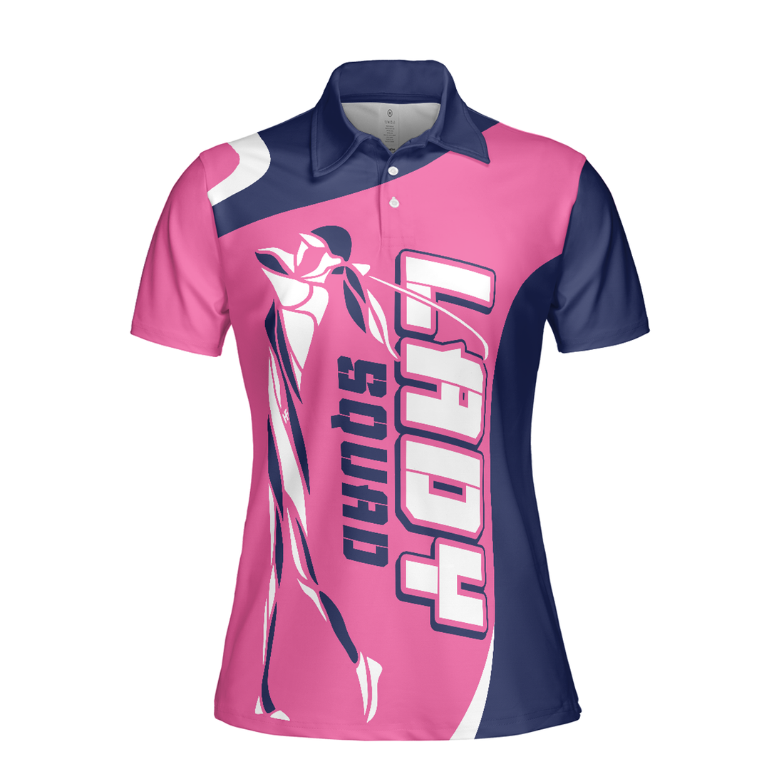 Lady Squad Golf Girl V2 Short Sleeve Women Polo Shirt, Pink Golf Shirt For Ladies, Cool Golf Gift For Women