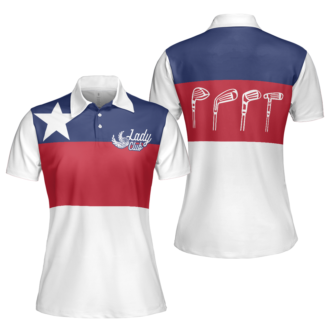 Lady Squad Texas Short Sleeve Women Polo Shirt, Texas Golf Shirt For Women