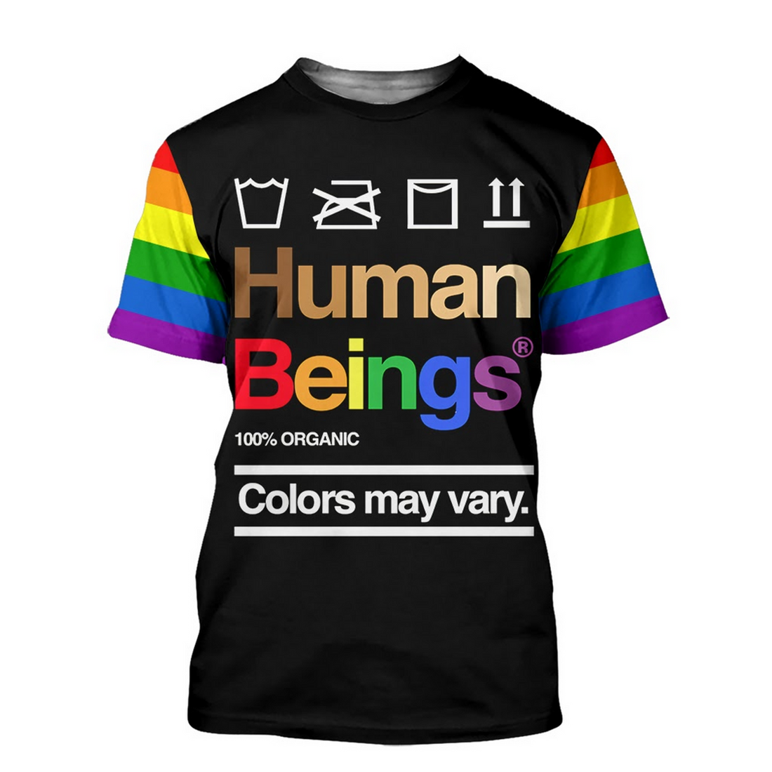 FUNSTUFFPRINT LGBT 3D Shirt Human Beings Pride For LGBT Community, Gay Pride 3D Shirt 3D T-shirt