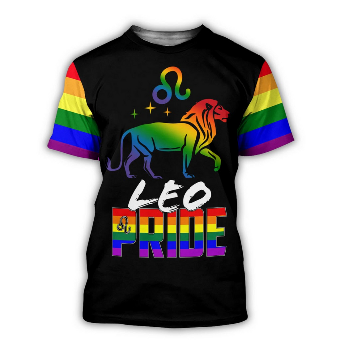 FUNSTUFFPRINT Leo Pride Shirts, Lion Shirt For Pride Month, Pride Leo Tee Shirts 3D T-shirt