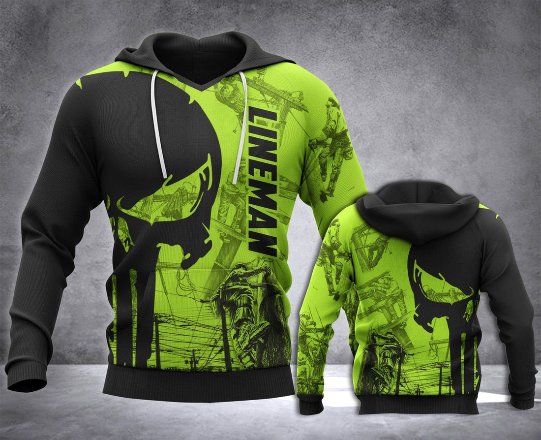 FUNSTUFFPRINT Lineman Isher TRUE 3D Hoodie and Zip Hoodie