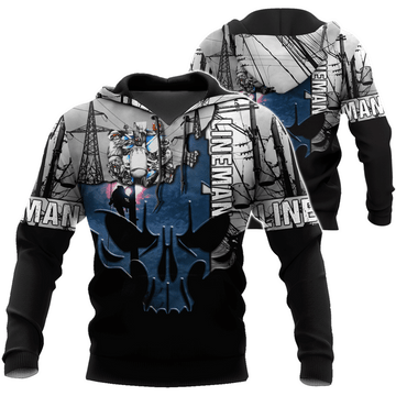 FUNSTUFFPRINT Lineman Pullover Unisex 3D Hoodie and Zip Hoodie