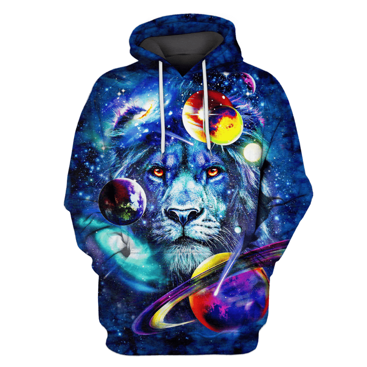 FUNSTUFFPRINT Lion And Universe Best 3D Hoodie and Zip Hoodie
