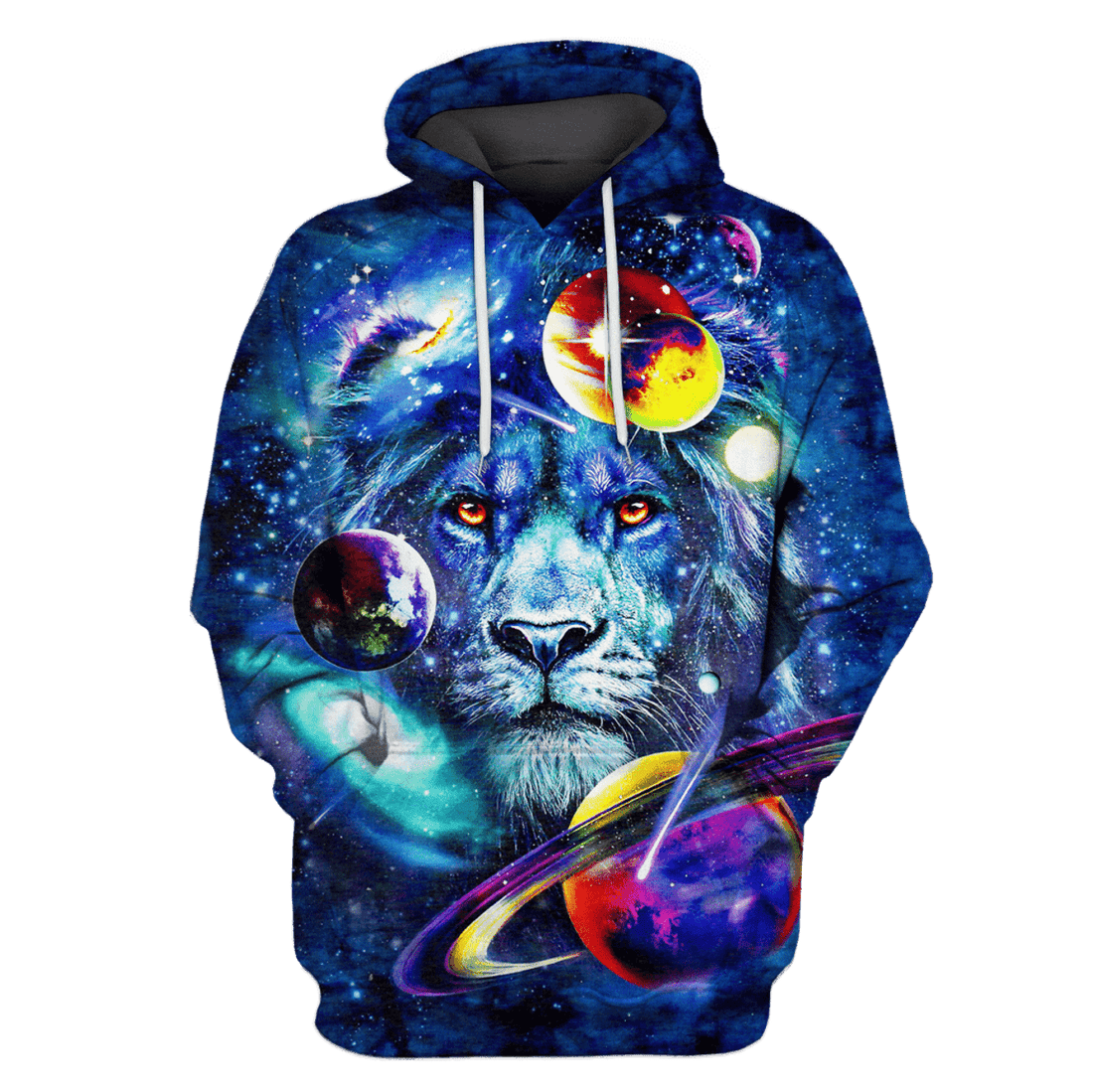 FUNSTUFFPRINT Lion And Universe Best 3D Hoodie and Zip Hoodie