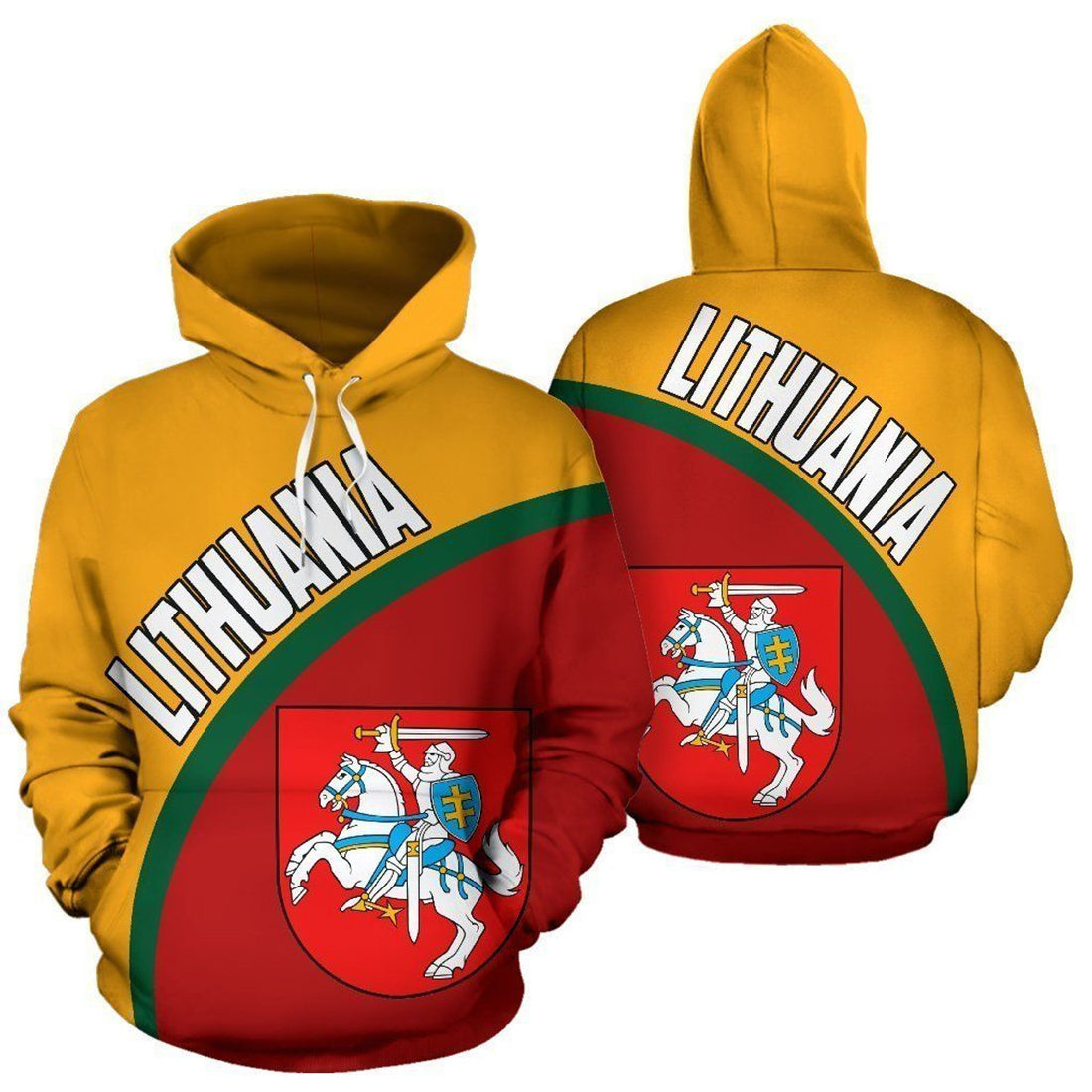 FUNSTUFFPRINT Lithuania 3D Hoodie and Zip Hoodie