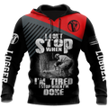 FUNSTUFFPRINT Logger Chainsaw Im Stop When I Am Done Red 3D Hoodie and Zip Hoodie
