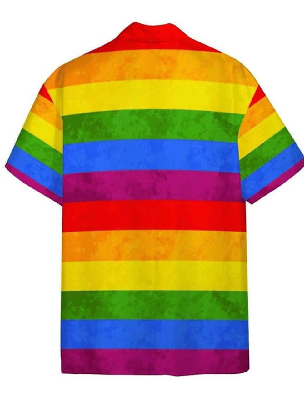 Summer hawaiian Shirt Rainbow Dog Striped Graphic Prints Pride Turn-Down Collar Rainbow Casual Going Out Short Sleeve Button-Down Printed Clothing