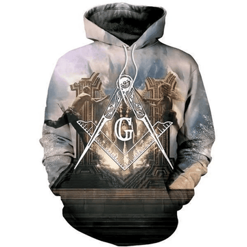FUNSTUFFPRINT Masonic 3D Hoodie and Zip Hoodie