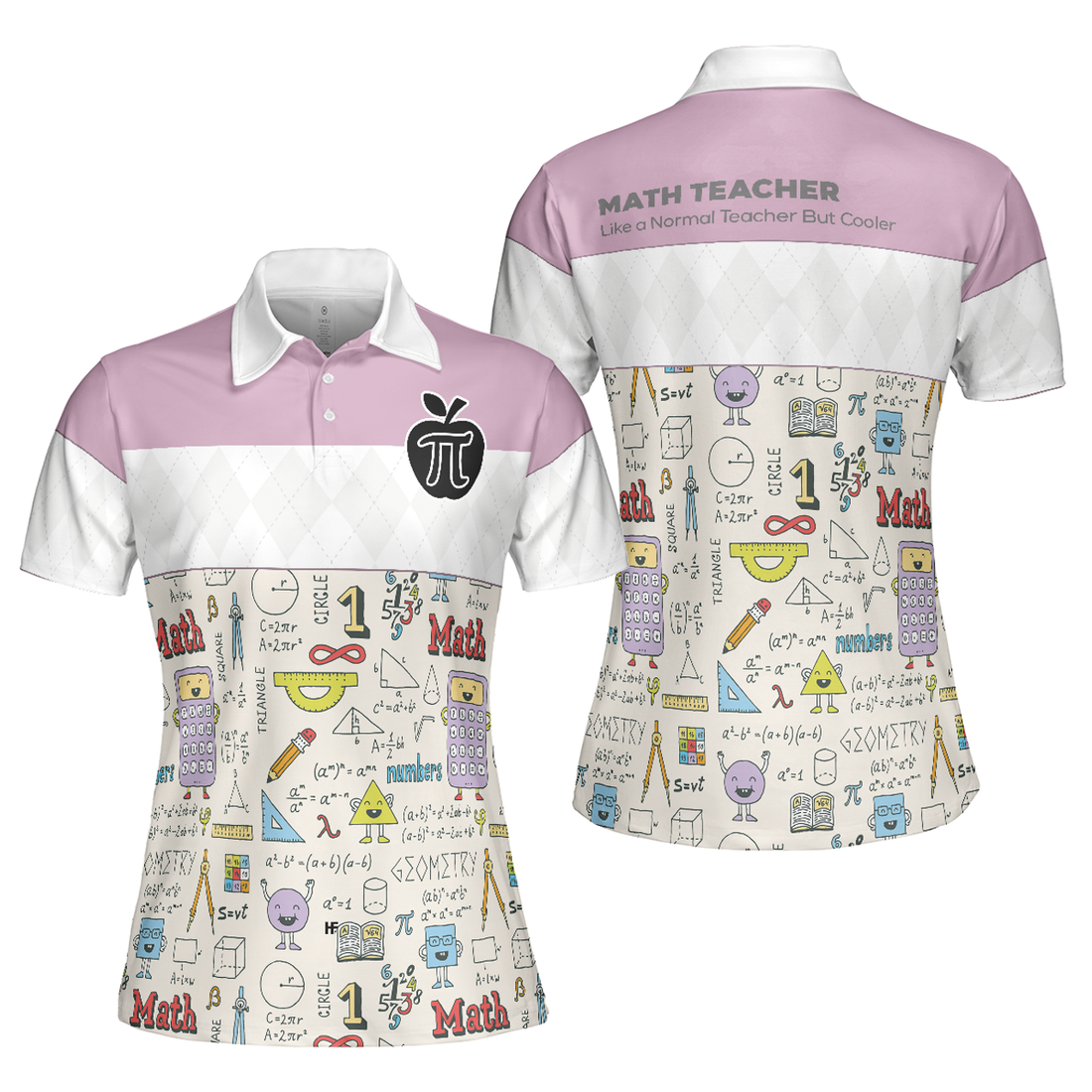 Math Teacher Short Sleeve Women Polo Shirt