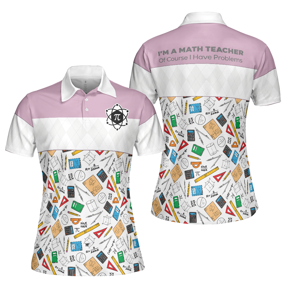 Math Teachers Have Problems Short Sleeve Women Polo Shirt, I Am A Math Teacher Polo Shirt, Teacher Shirt For Women