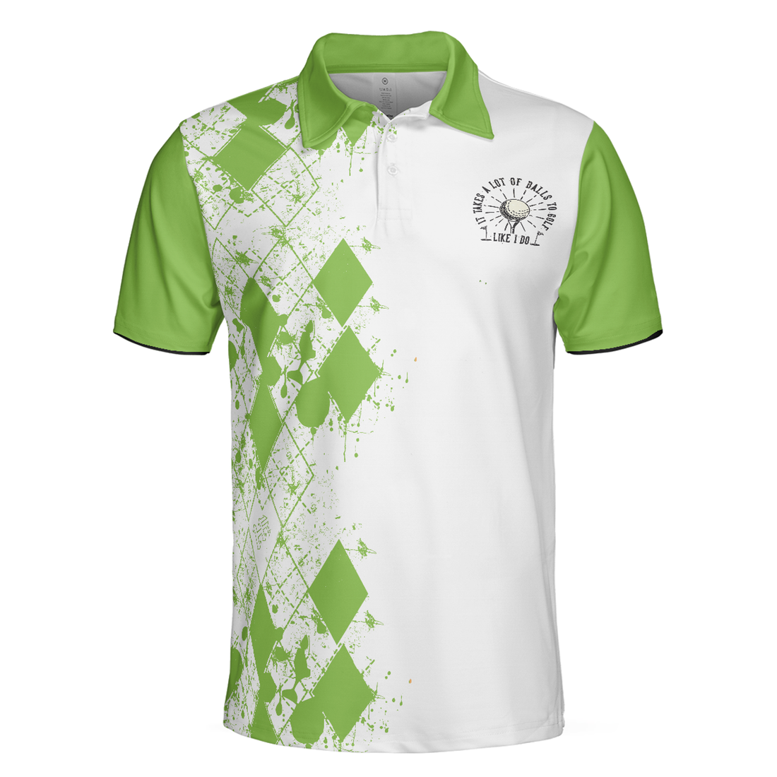 White And Green Golf Men Polo Shirt, Life Like A Golf Hole In One Is Perfect Shirt For Men, Best Gift For Golfers