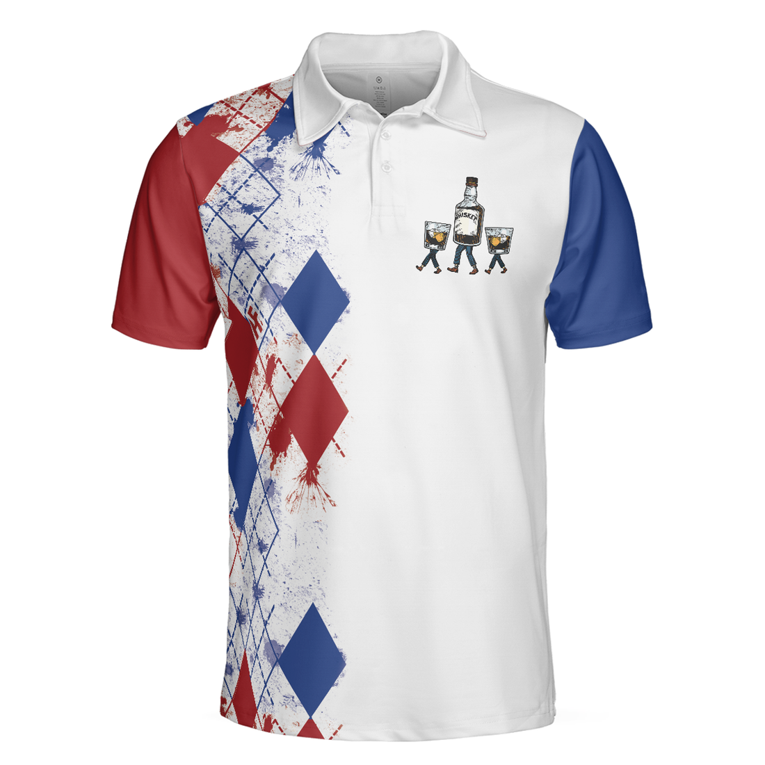 Golf If I'm Drunk Polo Shirt, Argyle Pattern Drinking Golf Polo Shirt For Men, Funny Golf Shirt With Sayings, Gift Ideas For Men Golfers
