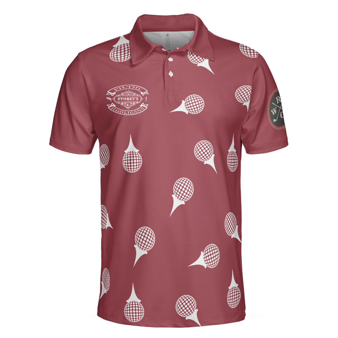 Filthy Red and White Golf Men Polo Shirt, Gift For Golfers