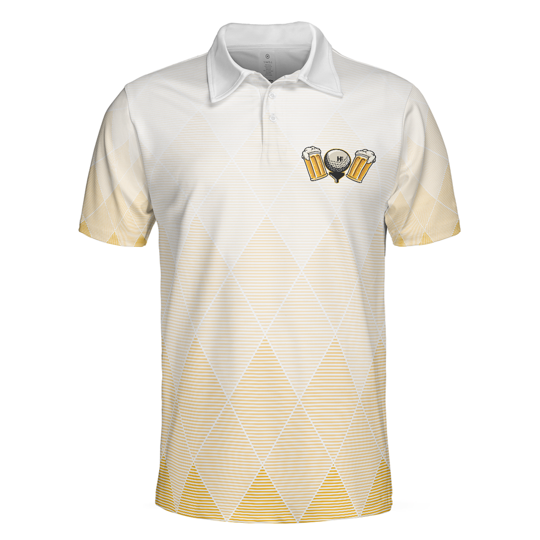 Funny I Golf And I Know Things Argyle Pattern Men's Golf Polo Shirt S-5XL
