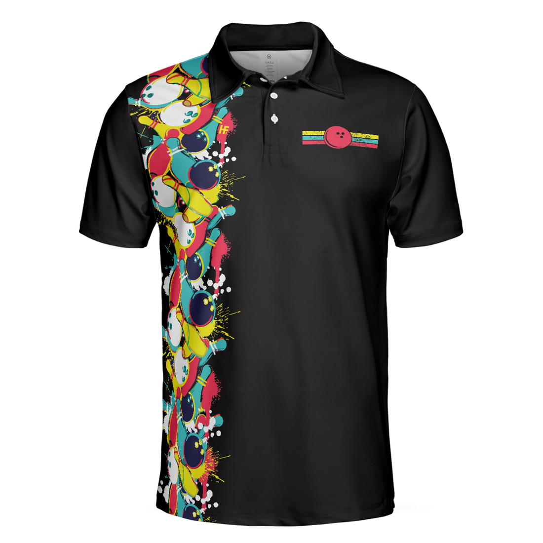 Bowling Men Polo Shirt - Black Bowling, Grab Your Balls We're Going Bowling Polo Shirt For Men - Perfect Gift For Friend, Family, Bowling Lovers