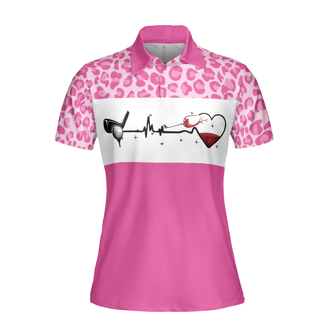 Golf Women Polo Shirt, I Am A Simple Woman Golf Short Sleeve Women Polo Shirt, White And Pink Golf Shirt For Ladies, Gift For Wine Lovers