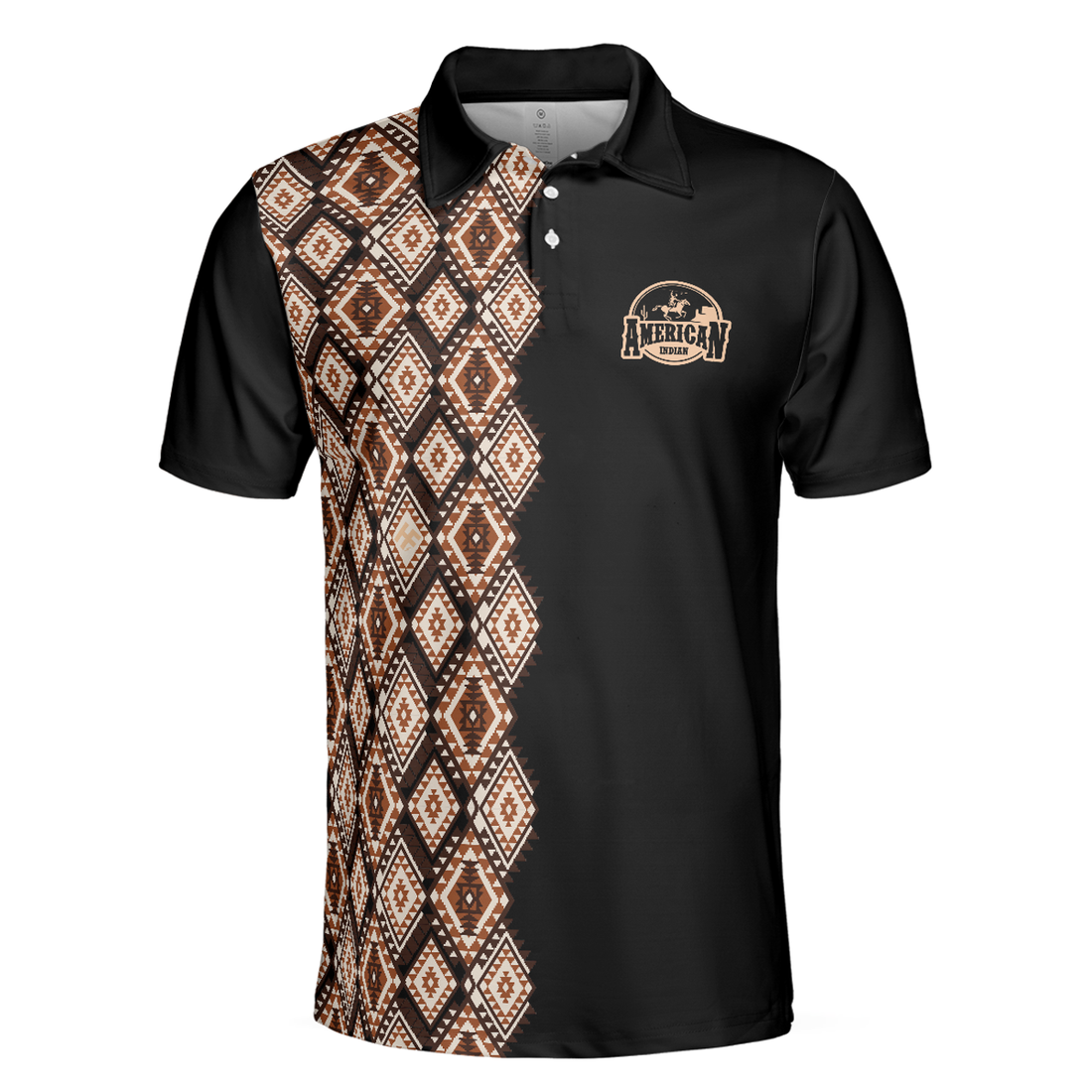 American Indian Polo Shirt, Navajo Pattern Shirt For Men And Women, American Themed Polo Style Shirt