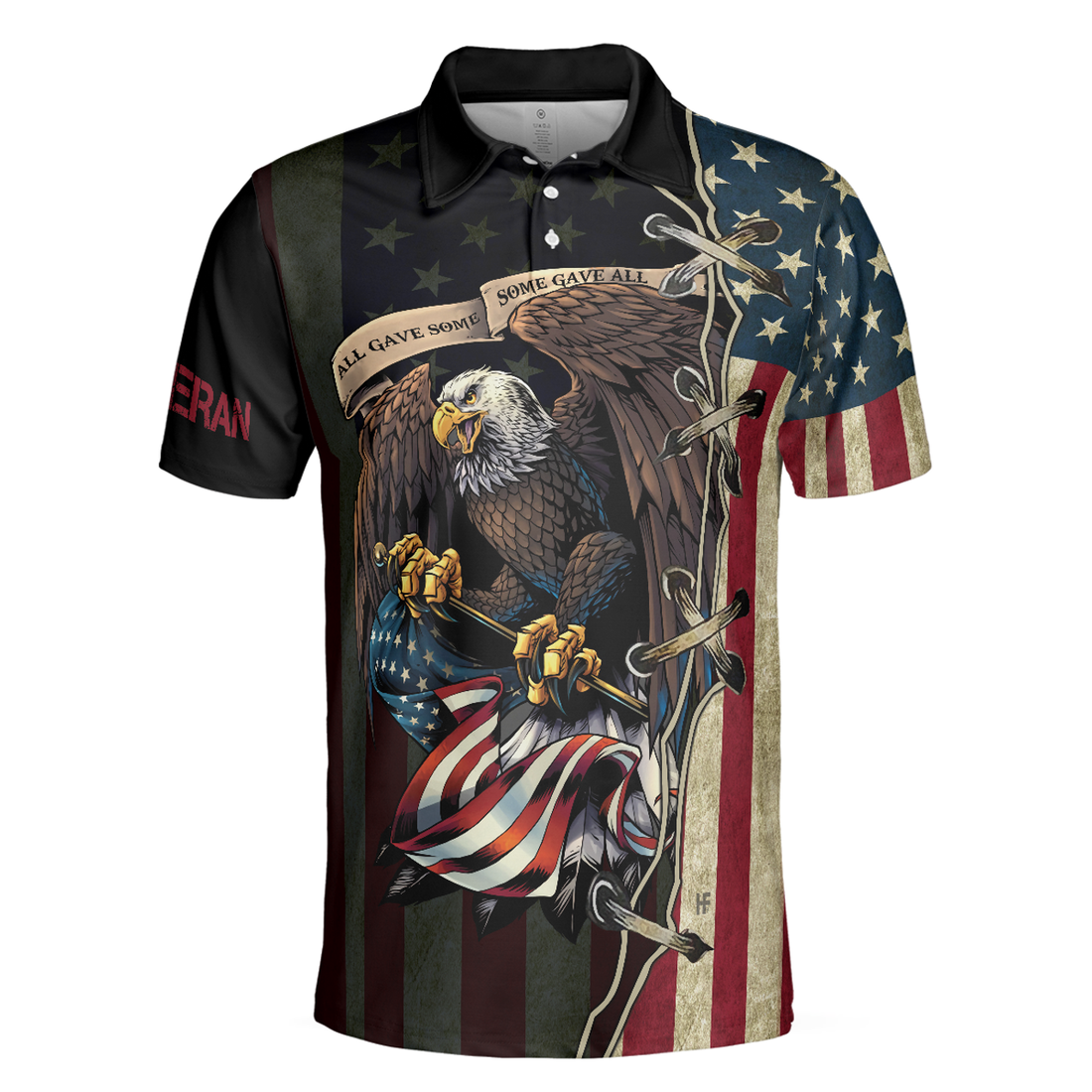 American Bald Eagle Shirt Design Men Polo Shirt, All Gave Some Some Gave All Veteran Polo Shirt, Patriotic Shirt For Veterans