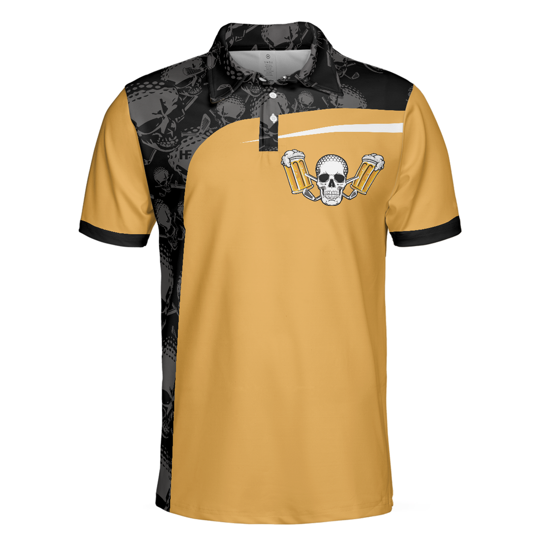 Funny Drinking Golf Men Polo Shirt, Golf & Beer Make Me Happy Polo Shirt For Men, Best Beer Golf Polo Shirt