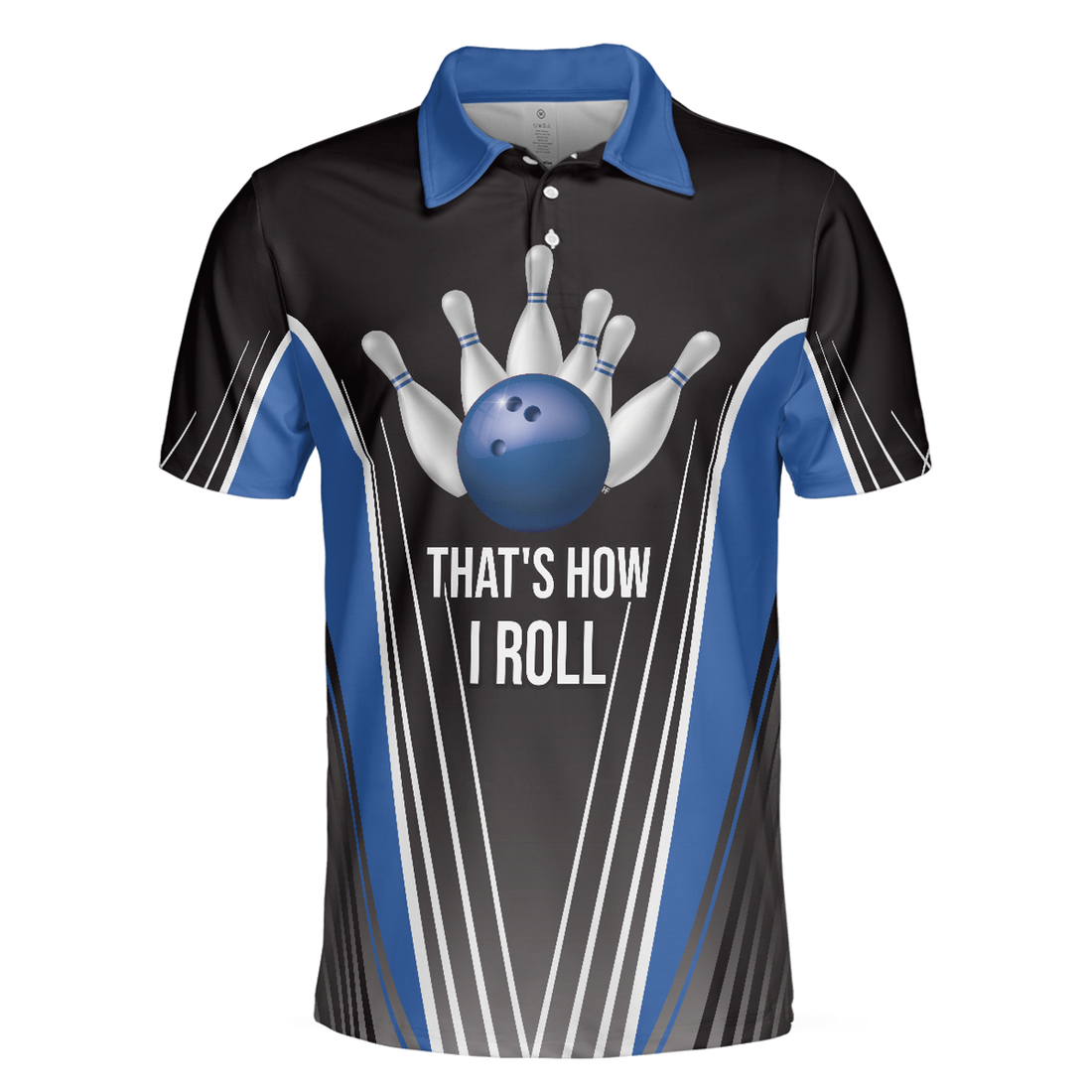 That's How I Roll Bowling Short Sleeve Polo Shirt, Digital Bowling Alley Polo Shirt, Best Bowling Shirt - Perfect Gift For Men