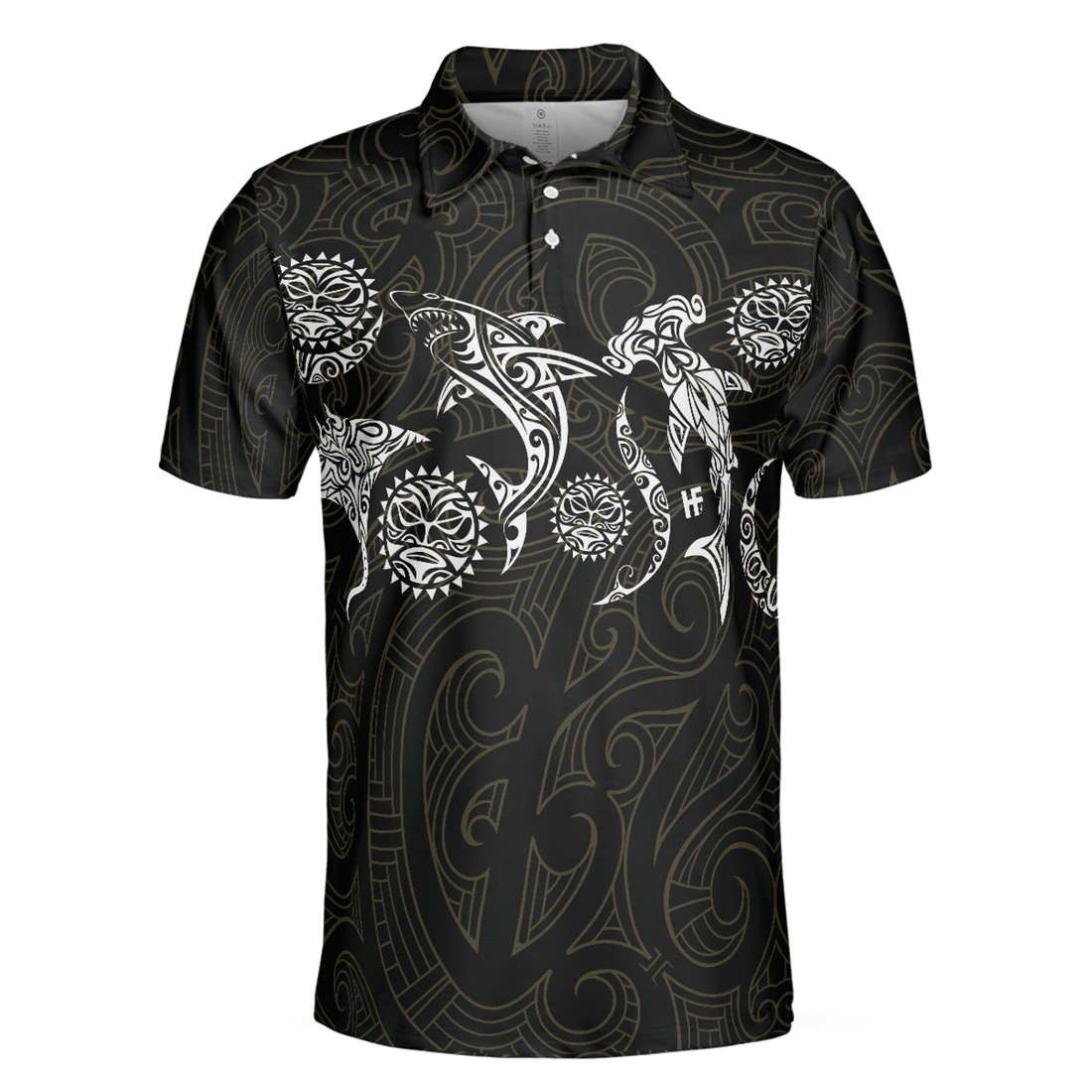 Elegant Polynesian Pattern Polo Shirt, Short Sleeve Men Polo Shirt, Golf Gift For Men, Best Gift For Men Golfers