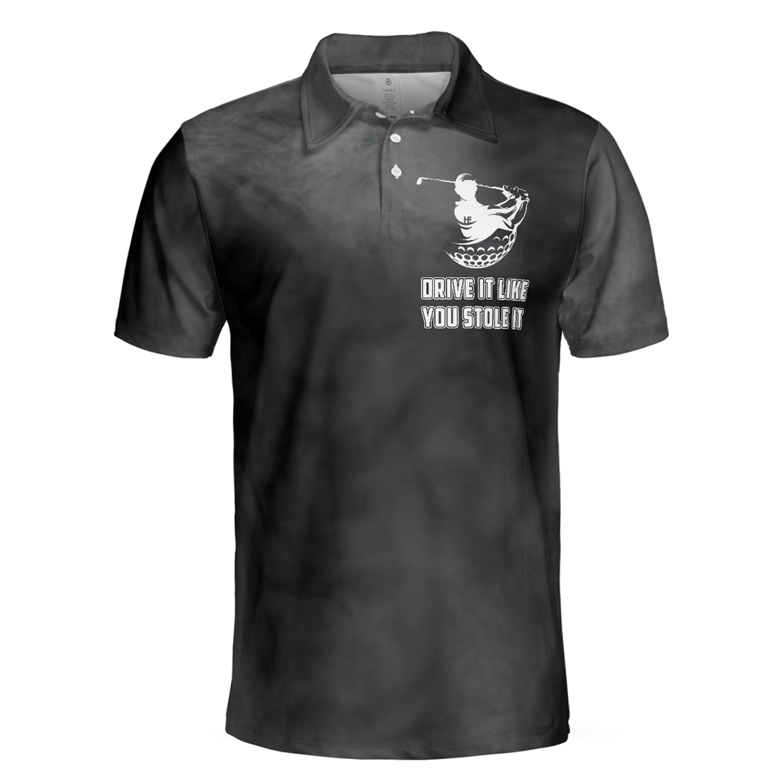 Swing Thoughts Golf Polo Shirt, Black And Smoke Golfing Shirt, Funny Golf Shirt For Men - Perfect Gift For Men, Golfers