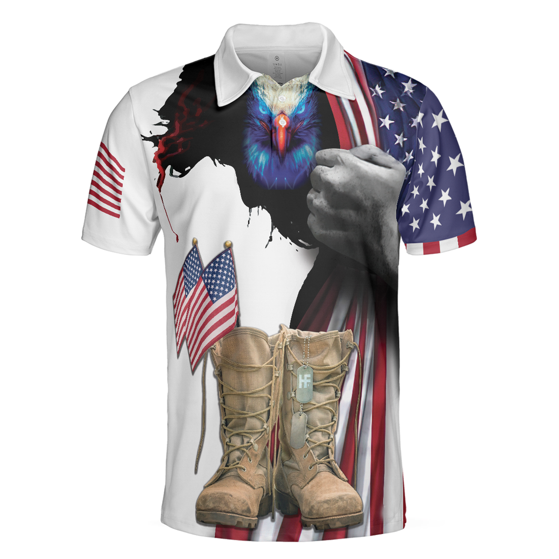 Eagle American Flag Veteran Men Polo Shirt, Every Veteran Is A Hero Polo Shirt, Patriotic Veteran Shirt For Men