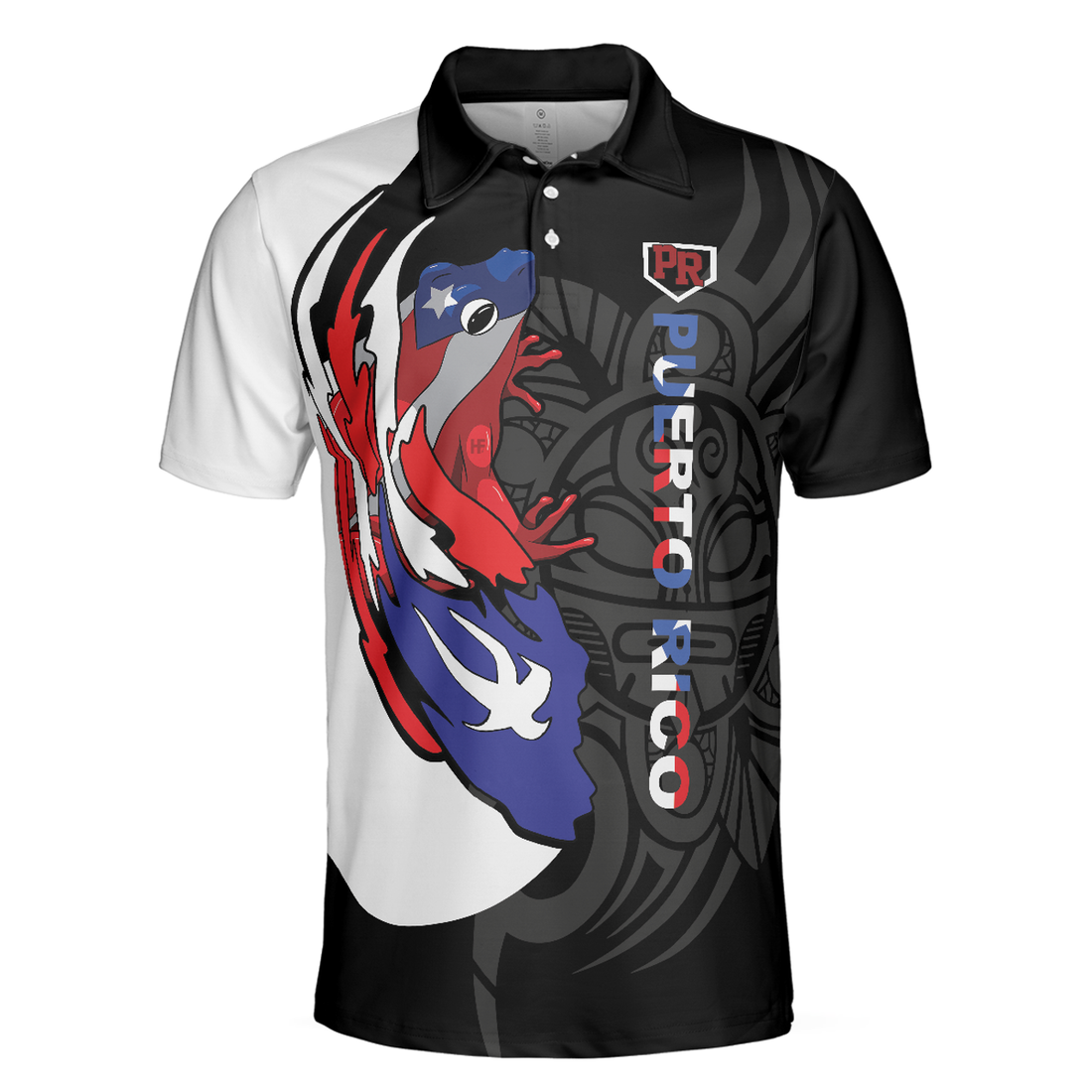 Coqui Puerto Rico Flag Polo Shirt, Usa Shirt With Puerto Rico Flag, Puerto Rico State Usa Shirt For Men And Women