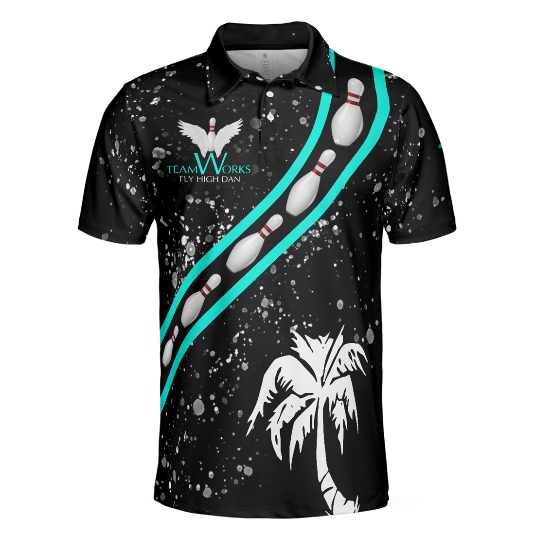 TeamWorks Bowling Team Polo Shirt, Best Bowling Shirt For Men - Perfect Gift For Men, Teamwork, Bowlers