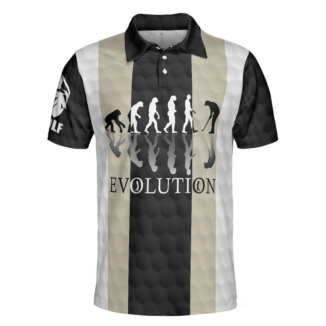 Elegant Men Golfer Evolution Golf Polo Shirt, Unique Golf Shirt For Men, Polo Shirt Gift For Men , Best Gift For Men Golfers