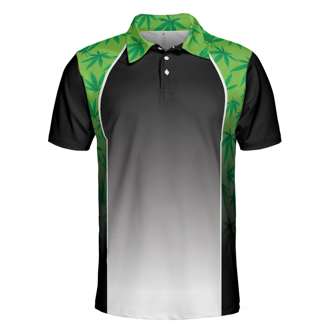 High Maintenance Weed Men Polo Shirt, Green Weed Polo Shirt For Men, Black Tie Dye Weed Pattern Shirt Design
