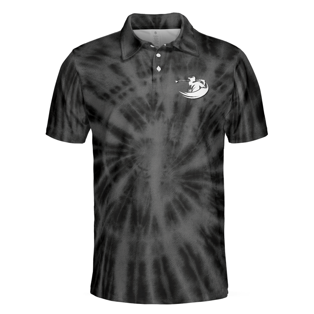 Golf Be The Best Golf Men Polo Shirt, Black Tie Dye Golf Shirt For Men, Gift For Golfers