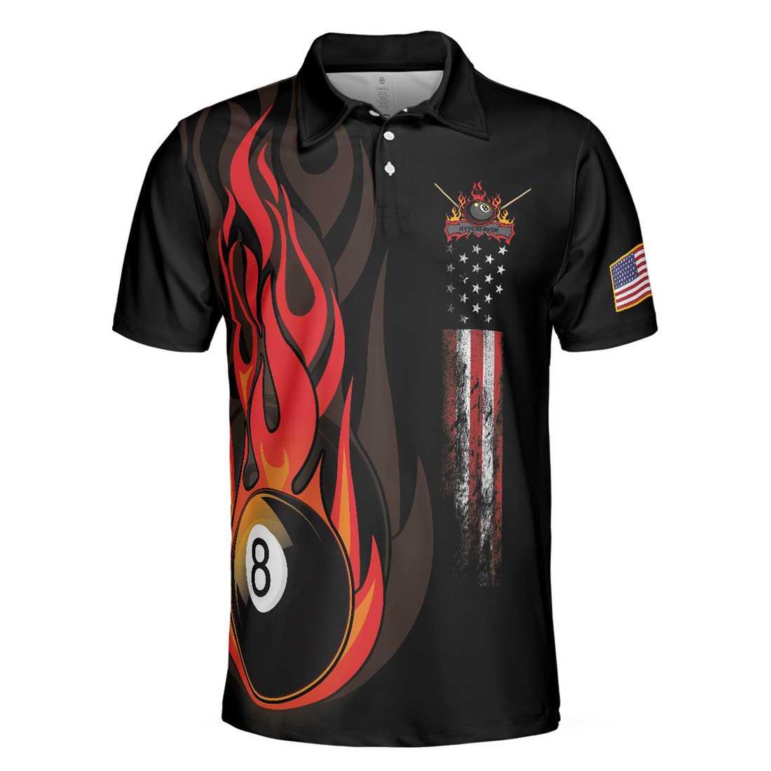 American Flag Billiards Men Polo Shirt, Eat Sleep Pool Repeat Billiards Shirt For Men, Funny Sayings Shirt, Gift For Golfers