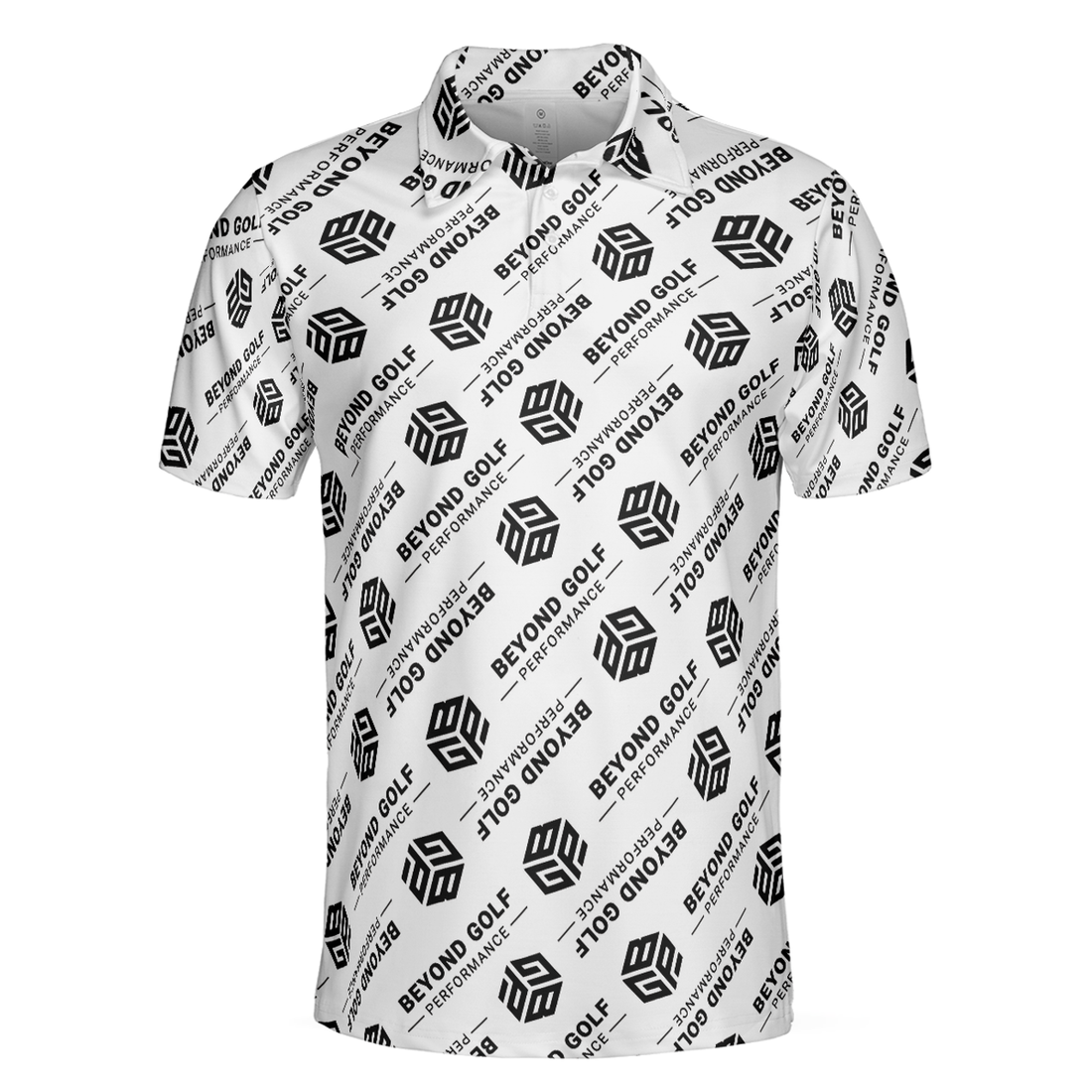 Beyond Golf Performance Logo Pattern Men Polo Shirt, Best Golf Shirt For Men, Gift For Golfers