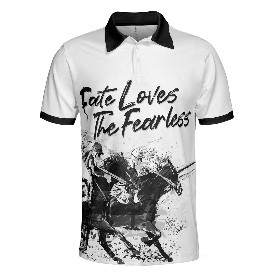 Horse Rider Men Polo Shirt, Fate Loves The Fearless Horse Riding Polo Shirt, Horse Riding Shirt For Men, Gifts for Equestrians