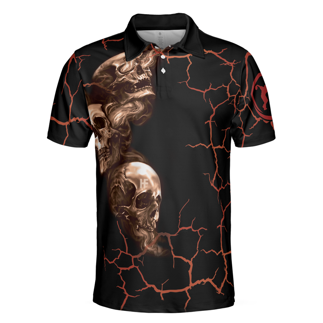 Billiard Aim Shoot Men Polo Shirt, Scary Skull Billiards Shirt For Men, Best Halloween Billiards Gift Idea
