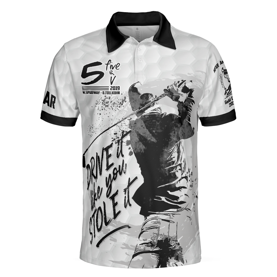 Golf Men Polo Shirt, 5 Five & V Drive It Like You Stole It Polo Shirt, Best Gift For Golf Lovers