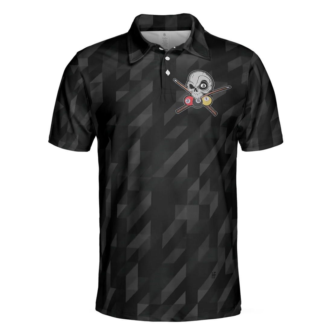 Men Polo Shirt - Billiards Once You Touch My Balls Polo Shirt, Black Skull Billards Shirt, Funny Billiards Sayings Shirt - Best Billiards Shirt For Men