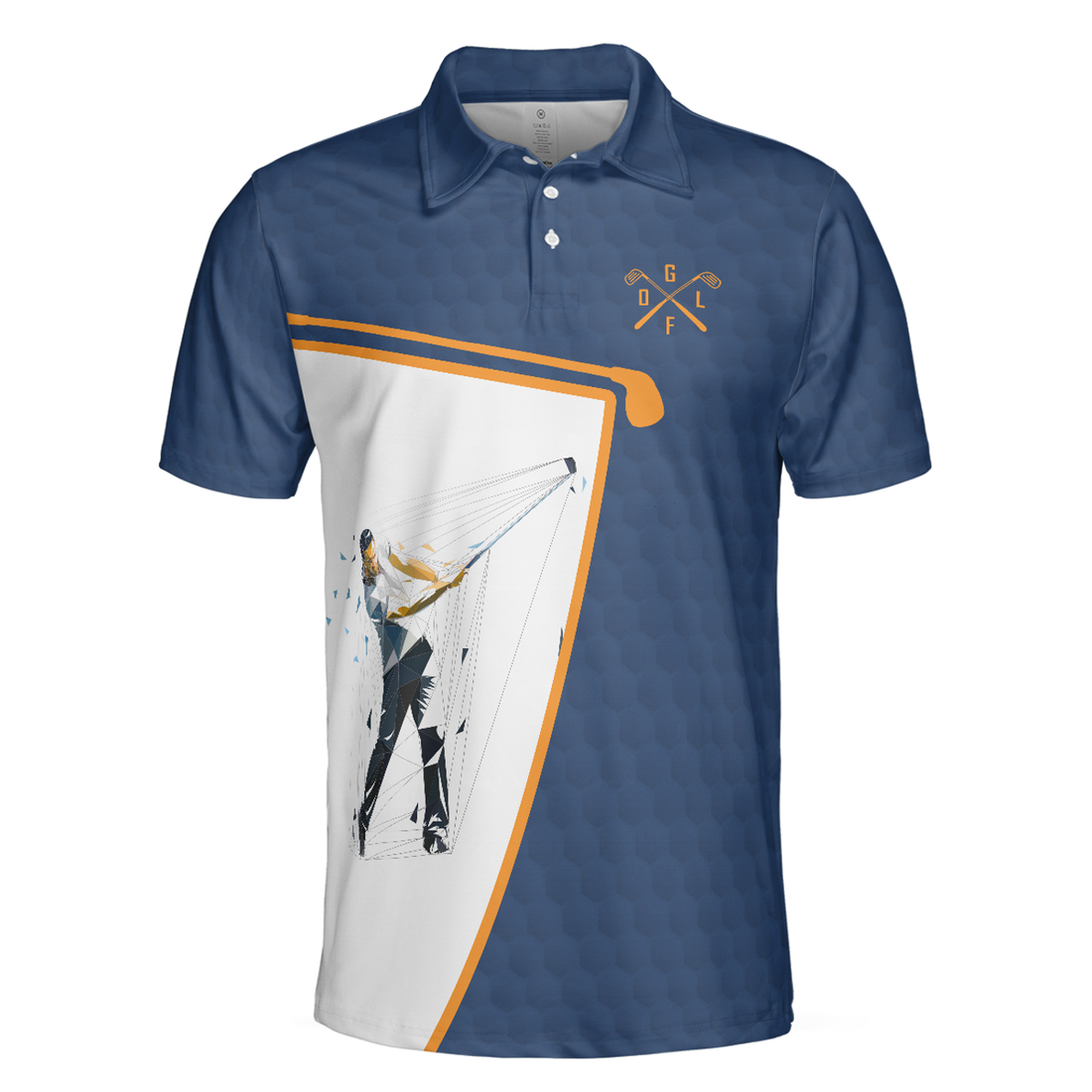 Golf Men Polo Shirt, Swing Swear Drink And Repeat Golf Polo Shirt, Blue And White Golf Polo Shirt, Funny Golf Shirt - Perfect Gift For Men, Golfers
