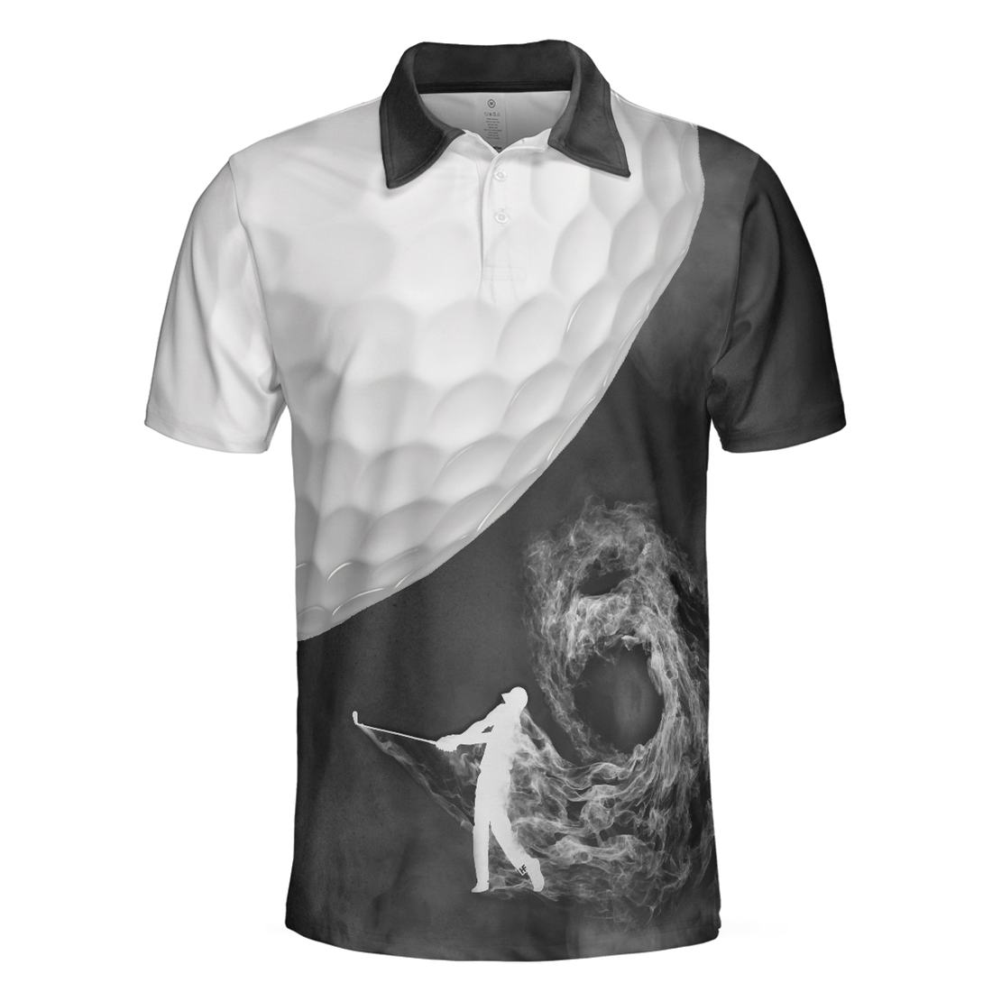 Golf Ball And Golfer With Smoke Golf Men Polo Shirt, Smoke Golf Player Polo Shirt, Best Golf Shirt For Men