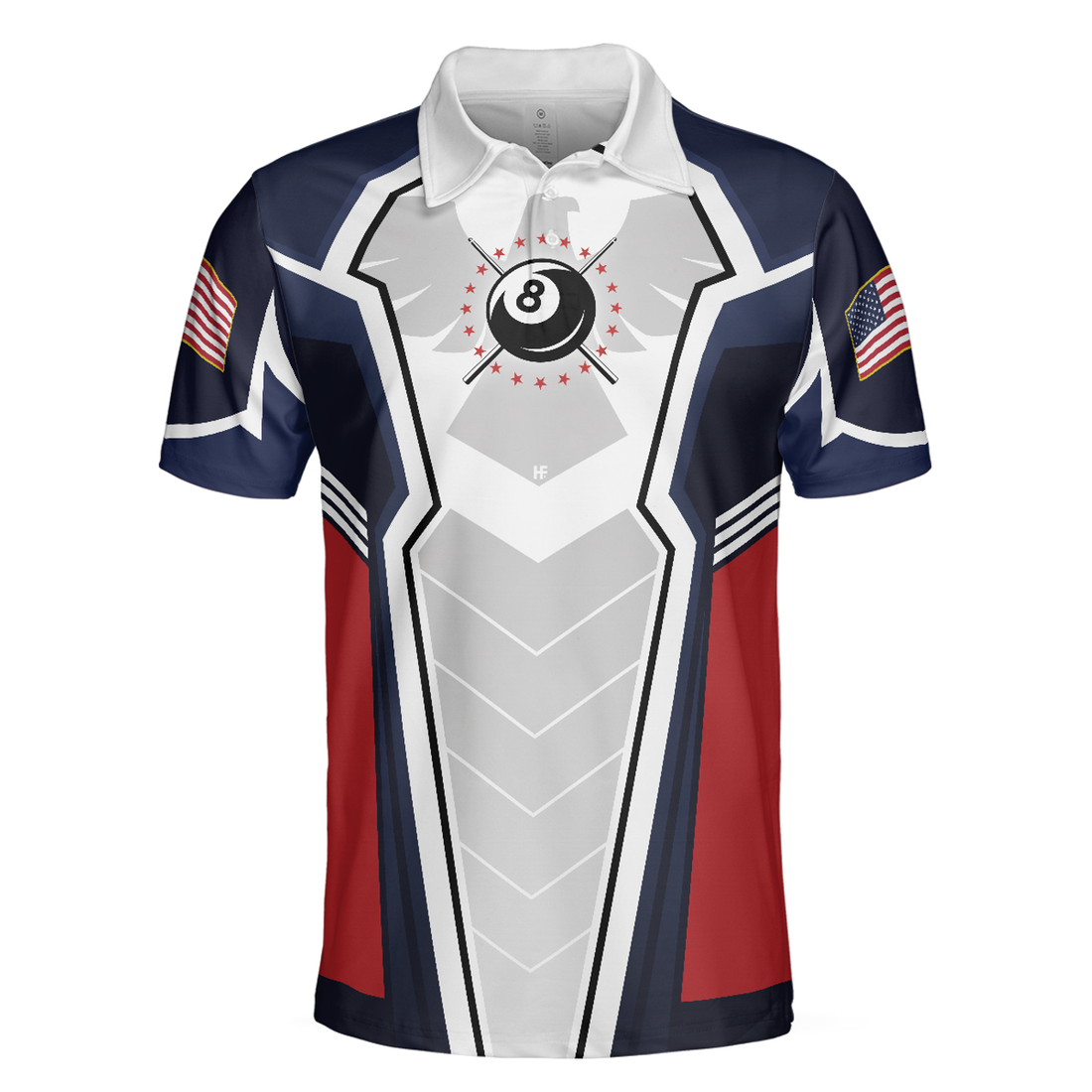 Eagle Billiards Polo Shirt, American Eagle Pool Shirt, Best Short Sleeve Billiards Polo Shirt For Men, Polo Shirt For Men, Best Gift For Billiards Lovers