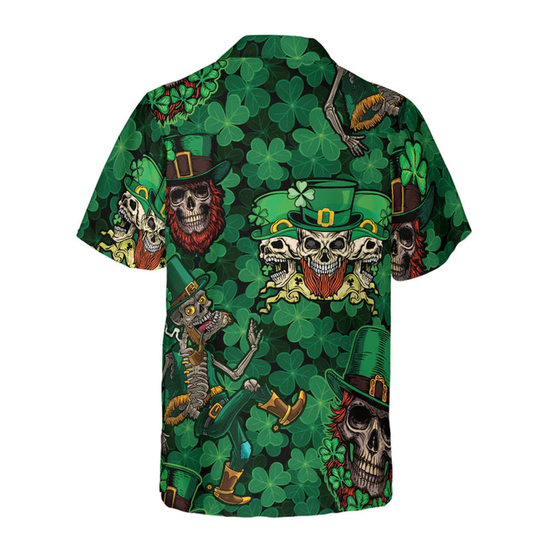 Leprechaun Skull Happy Saint Patrick's Day Hawaiian Shirt