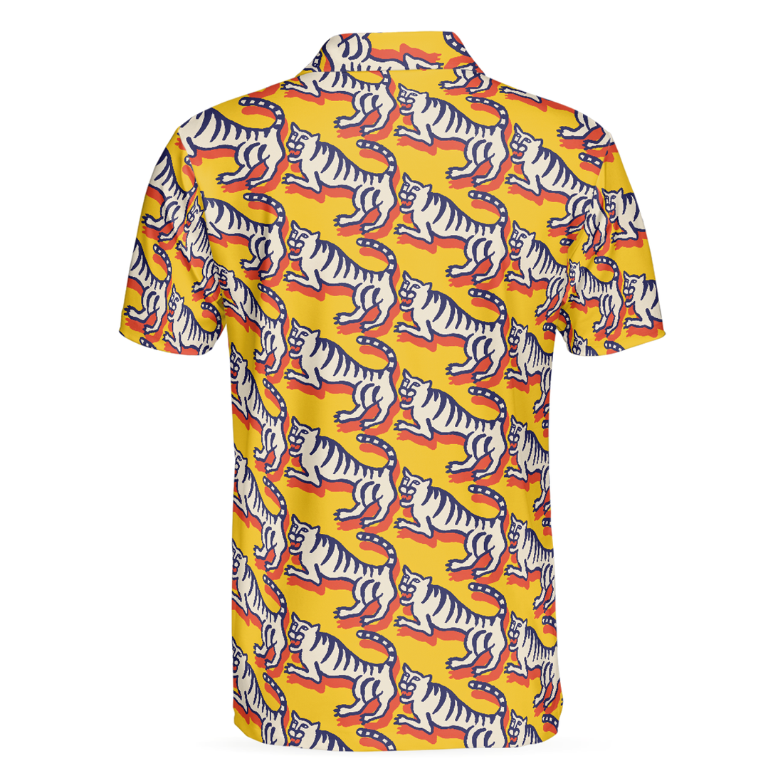 Funny Tiger Men Polo Shirt, Tiger Print Shirt Short Sleeve Polo Shirt, Cool Tiger Gift For Men, Gift For Tiger Lovers