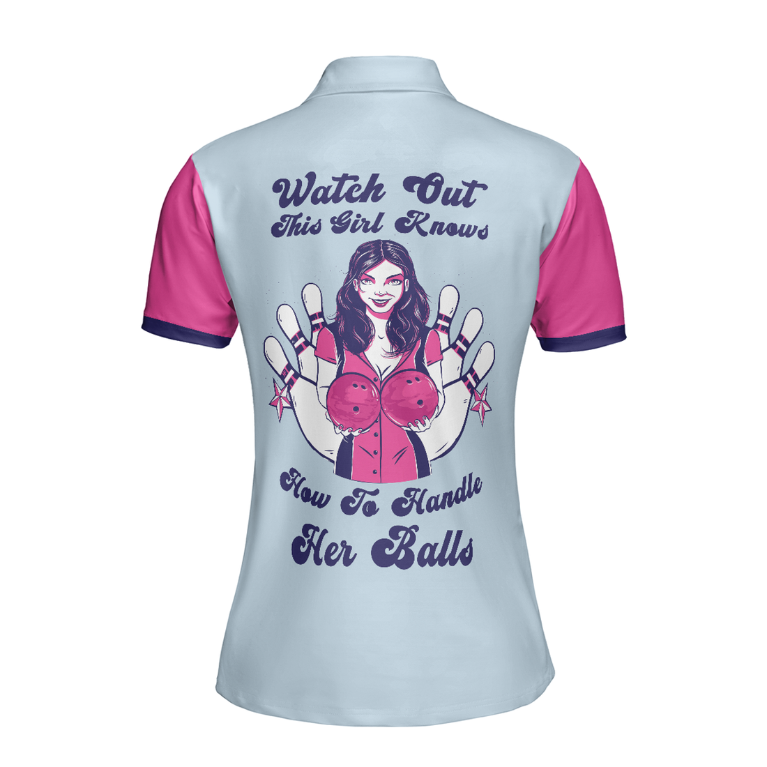 Bowling Women Polo Shirt, Watch Out This Girl Knows Short Sleeve Women Polo Shirt - Perfect Gift For Women, Bowlers