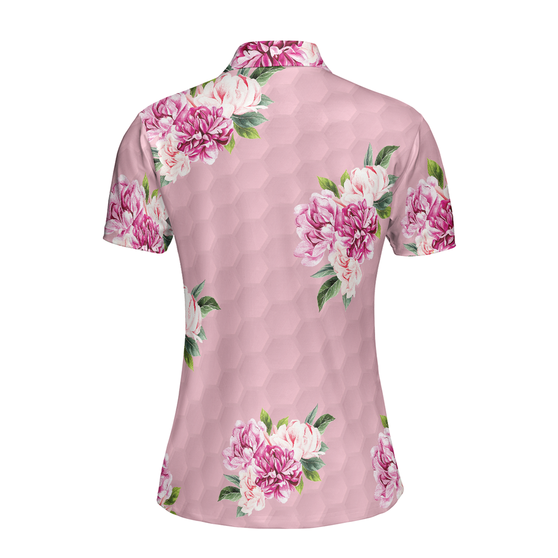 Golf Women Polo Shirt, Watercolor Flowers Short Sleeve Women Polo Shirt - Perfect Gift For Women, Ladies