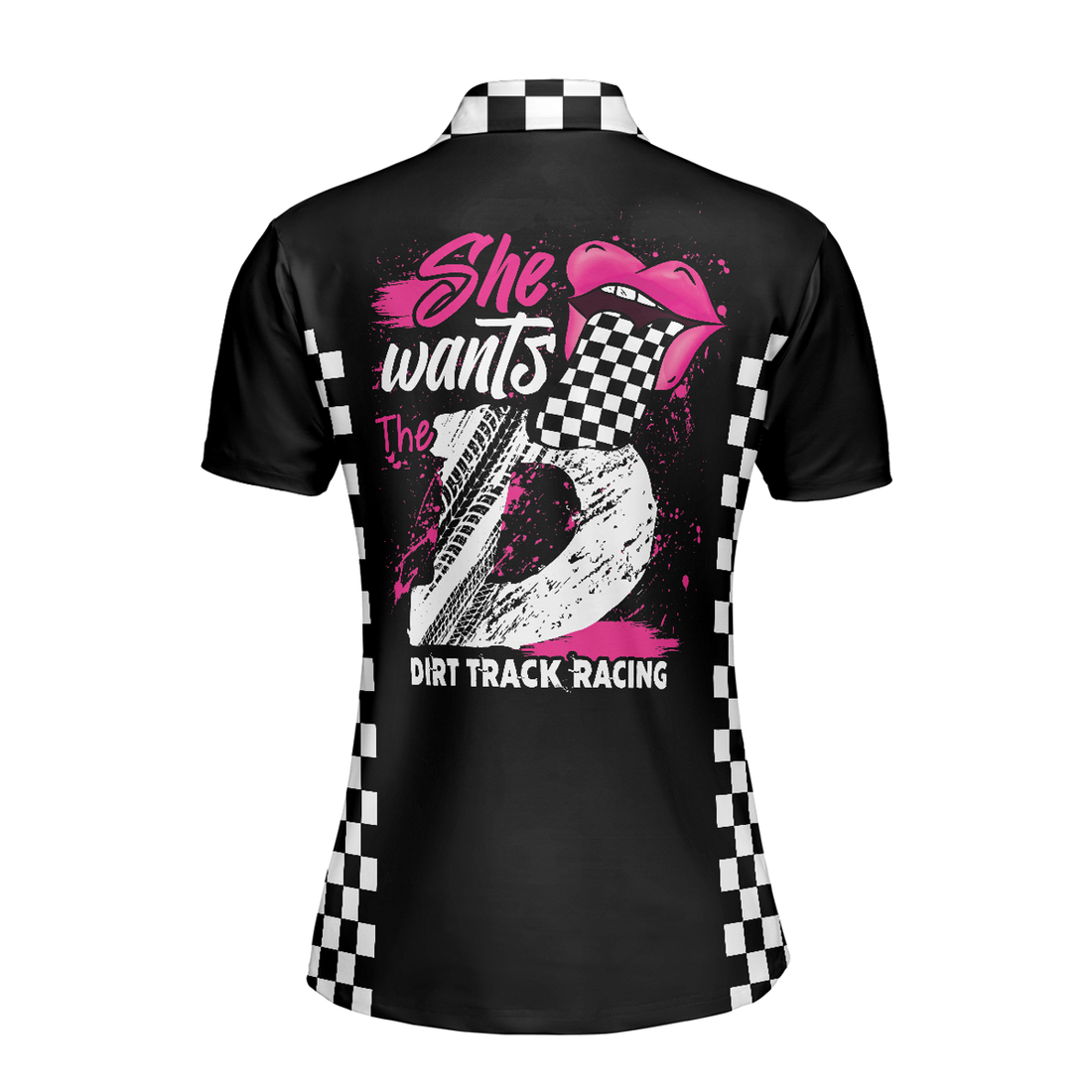 She Wants The D Dirt Track Racing Short Sleeve Women Polo Shirt, Adult Humor Dirt Track Racing Shirt For Ladies - Best Gift For Women, Female