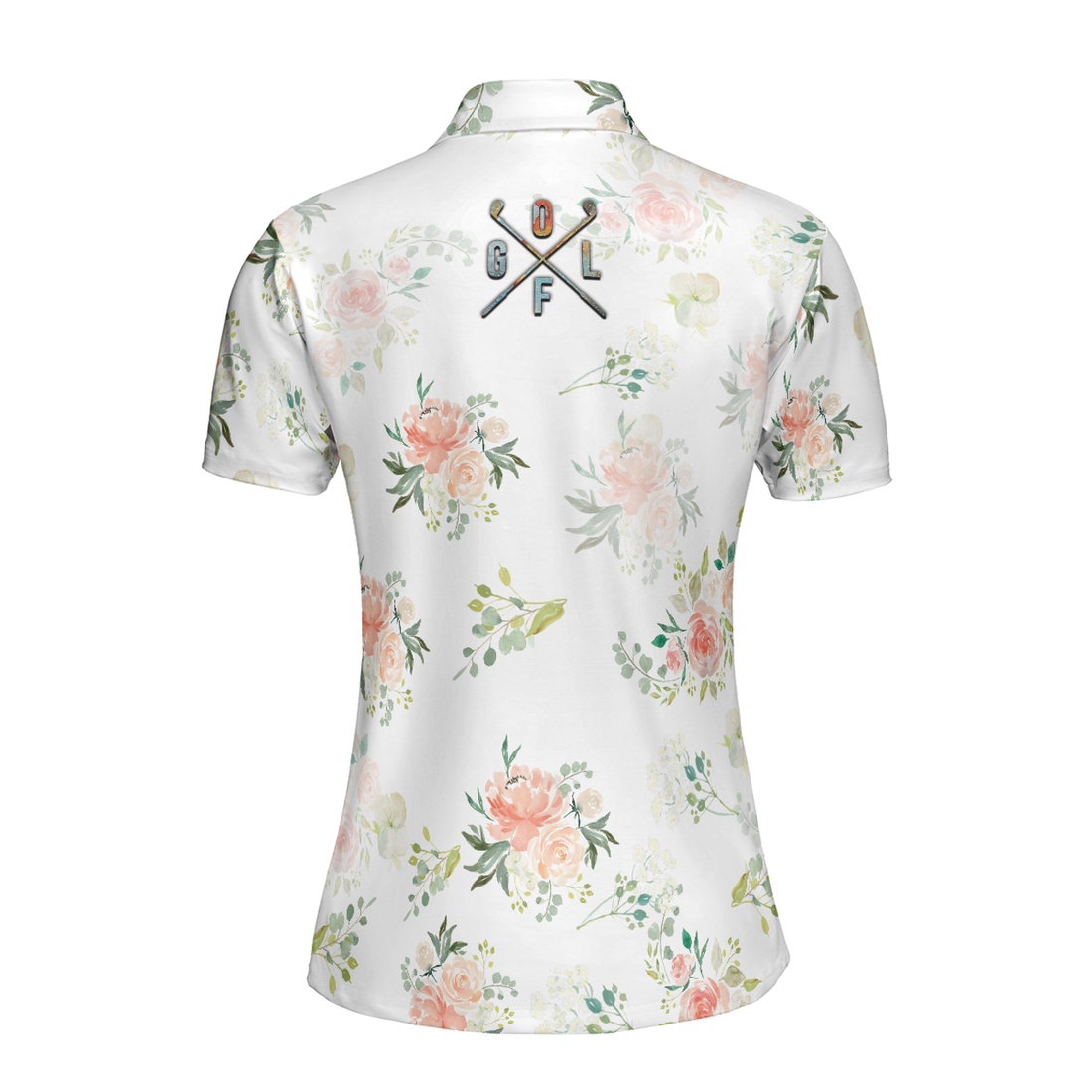 Golf Girl God Says You Are, Short Sleeve Women Polo Shirt, Floral Golf Shirt For Ladies, Best Golf Gift For Women, Polo Shirt For Women Golfers