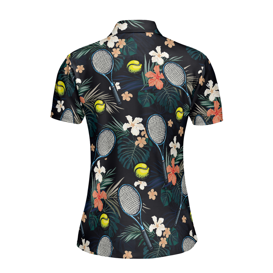 Tropical Floral Tennis Shirt For Women Short Sleeve Women Polo Shirt - Perfect Gift For Women