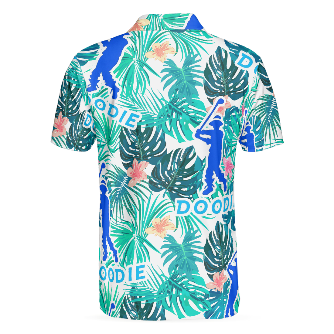 Doodie Tropical Polo Shirt, Short Sleeve Men Polo Shirt, Best Gift For Men, Polo Shirt Gift For Men Golfers